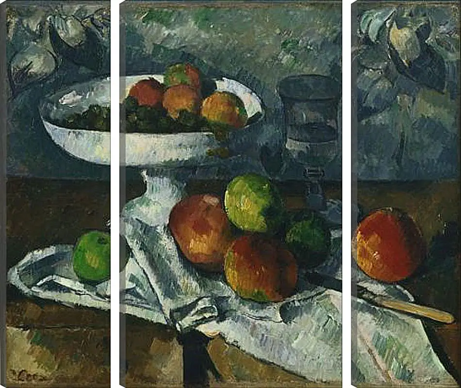 Модульная картина - Still Life with Fruit Dish. Поль Сезанн