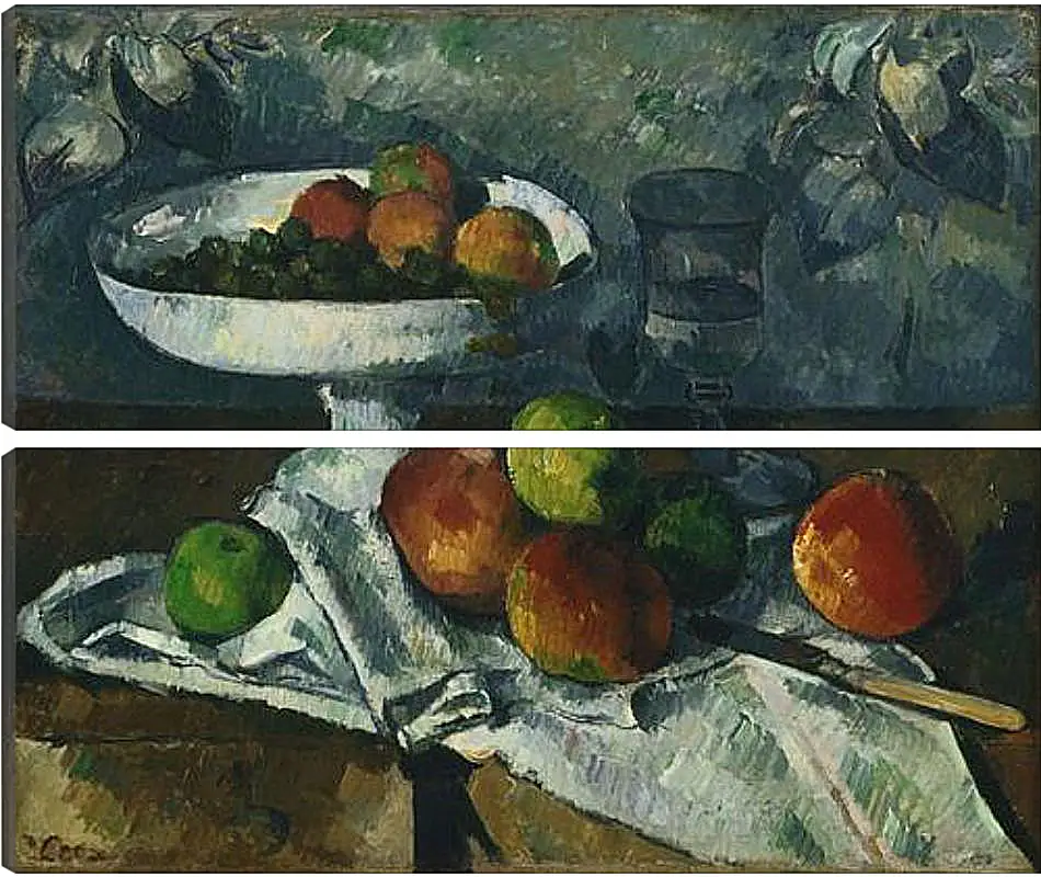 Модульная картина - Still Life with Fruit Dish. Поль Сезанн