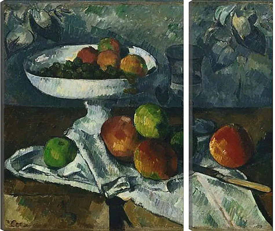 Модульная картина - Still Life with Fruit Dish. Поль Сезанн