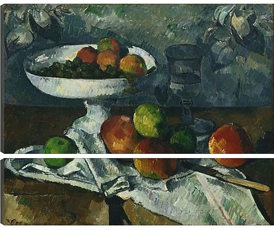 Модульная картина - Still Life with Fruit Dish. Поль Сезанн