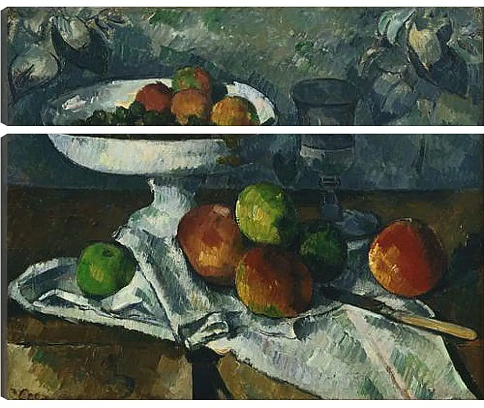 Модульная картина - Still Life with Fruit Dish. Поль Сезанн