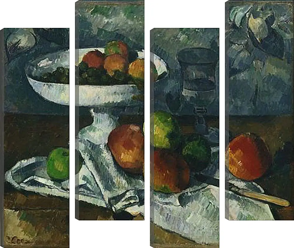 Модульная картина - Still Life with Fruit Dish. Поль Сезанн