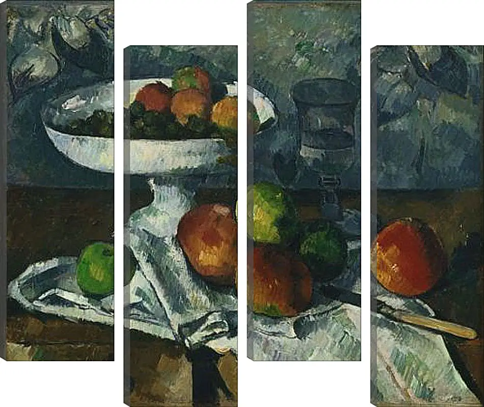 Модульная картина - Still Life with Fruit Dish. Поль Сезанн