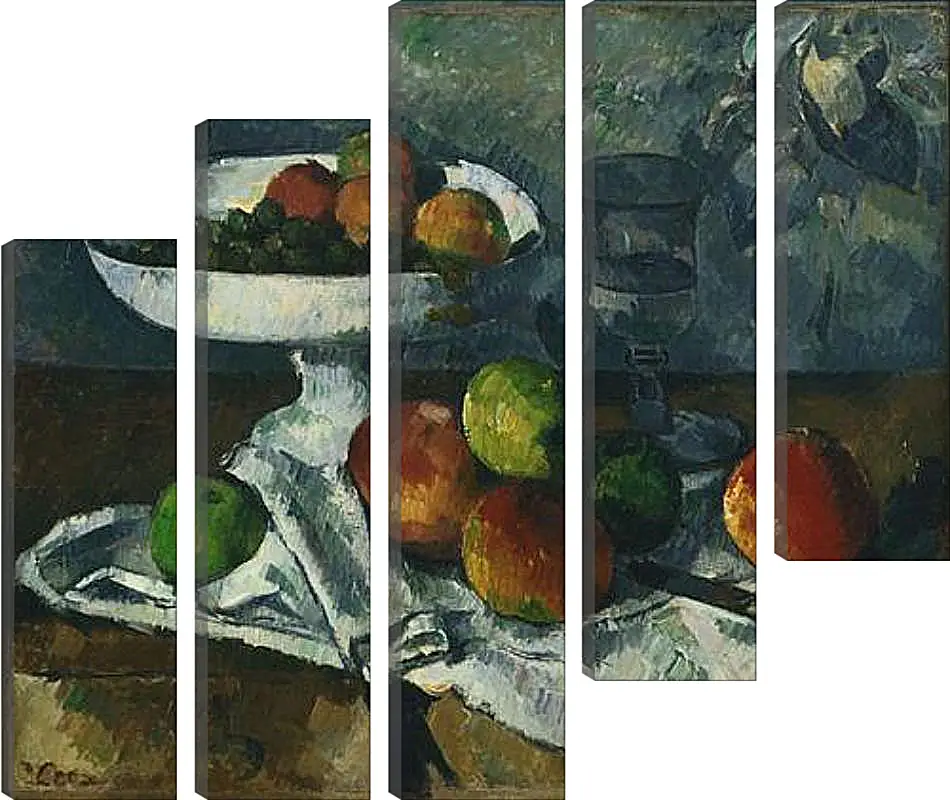 Модульная картина - Still Life with Fruit Dish. Поль Сезанн