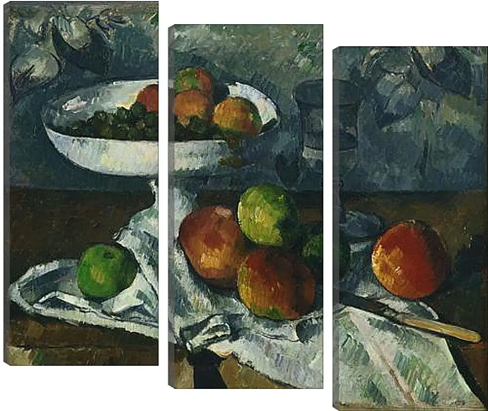 Модульная картина - Still Life with Fruit Dish. Поль Сезанн