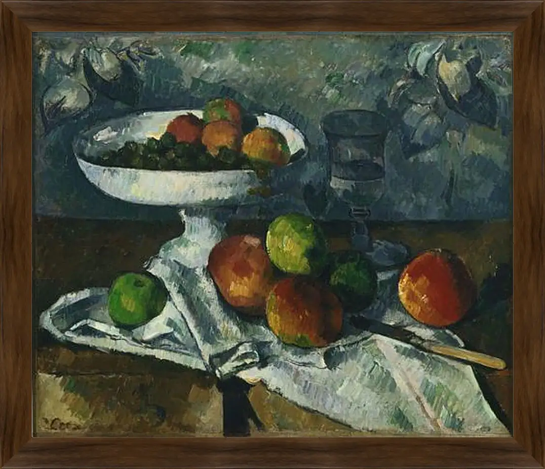 Картина в раме - Still Life with Fruit Dish. Поль Сезанн