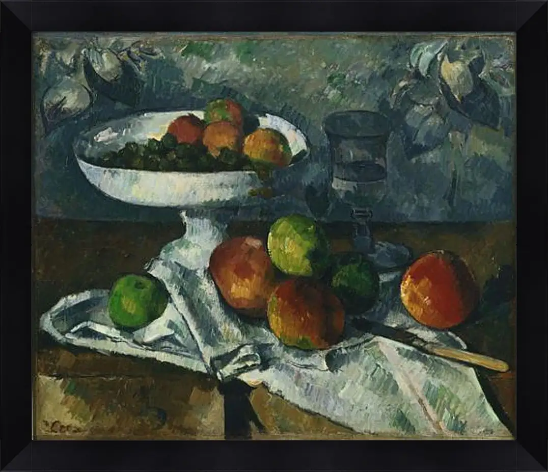 Картина в раме - Still Life with Fruit Dish. Поль Сезанн