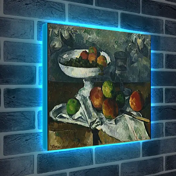 Лайтбокс световая панель - Still Life with Fruit Dish. Поль Сезанн