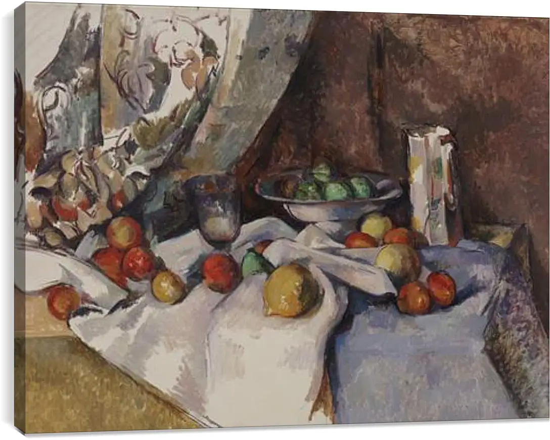 Постер и плакат - Still Life with Apples. Поль Сезанн