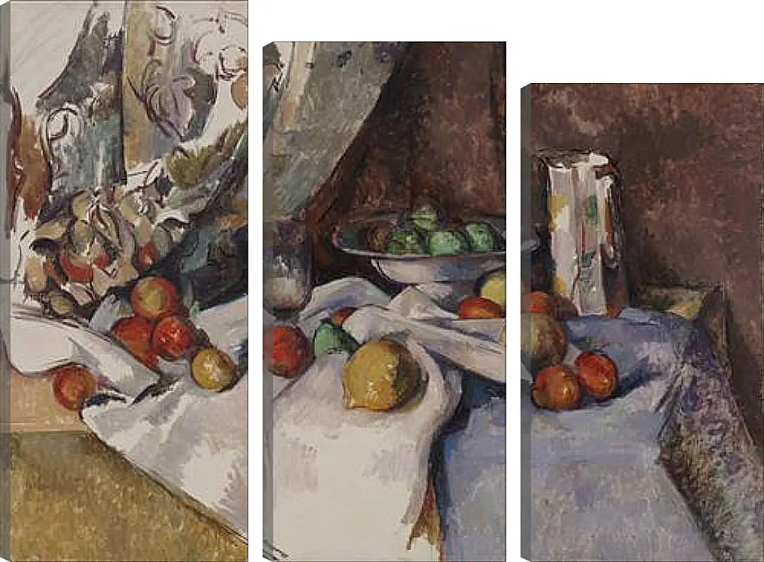 Модульная картина - Still Life with Apples. Поль Сезанн