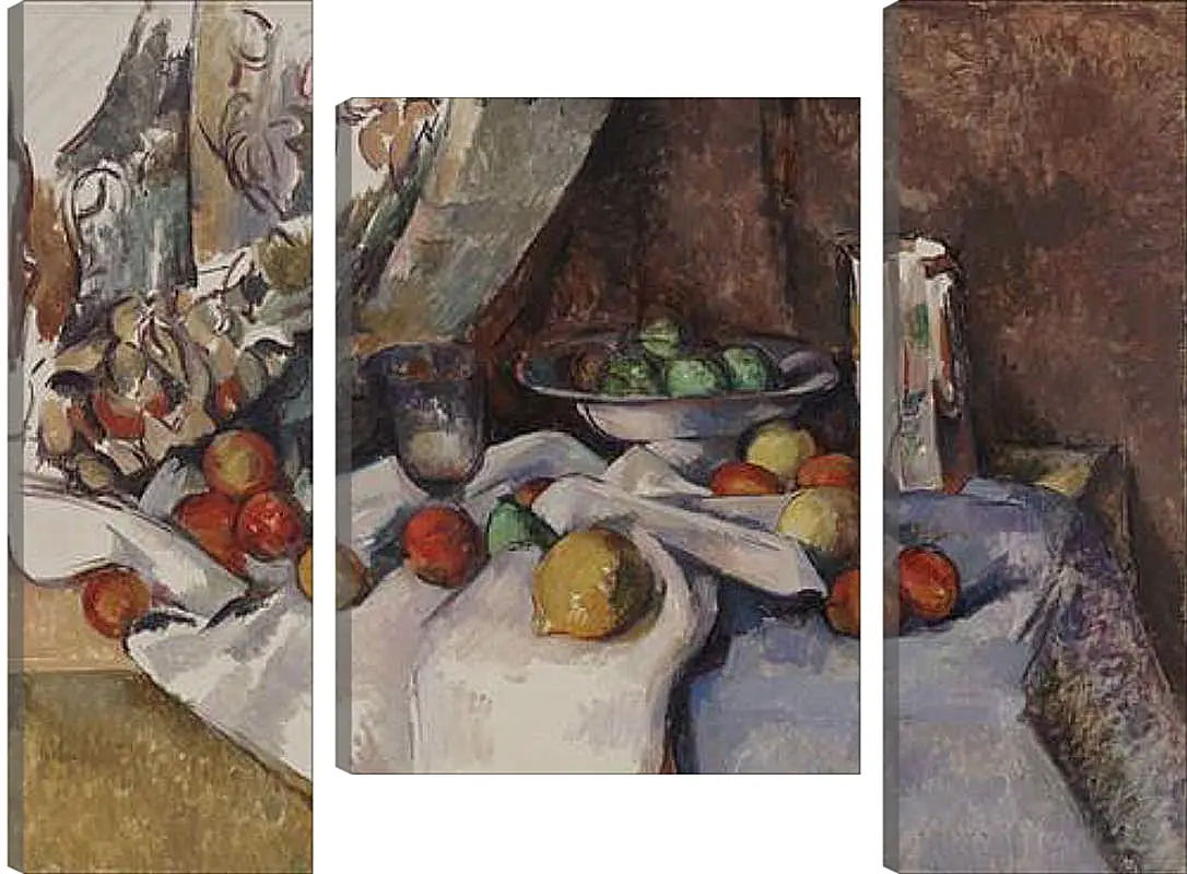 Модульная картина - Still Life with Apples. Поль Сезанн