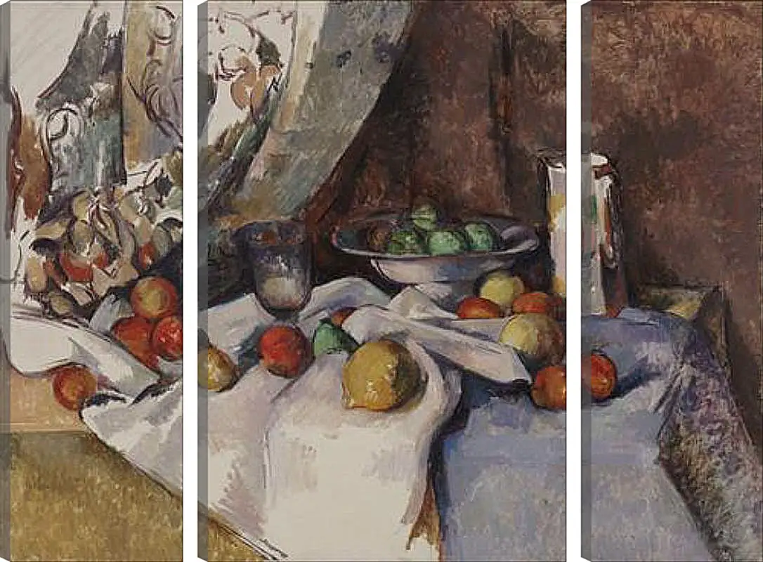 Модульная картина - Still Life with Apples. Поль Сезанн