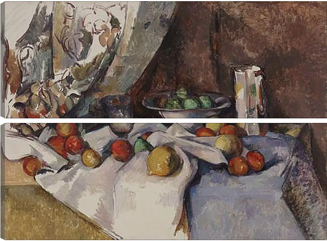 Модульная картина - Still Life with Apples. Поль Сезанн