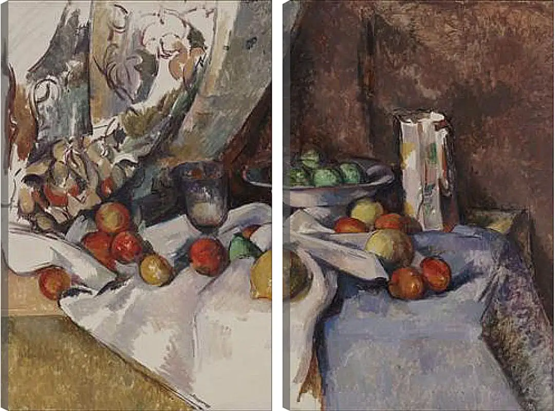 Модульная картина - Still Life with Apples. Поль Сезанн