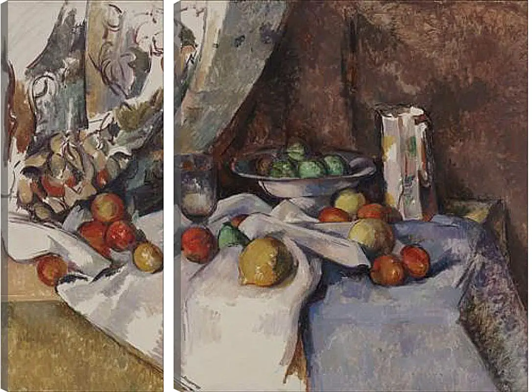 Модульная картина - Still Life with Apples. Поль Сезанн