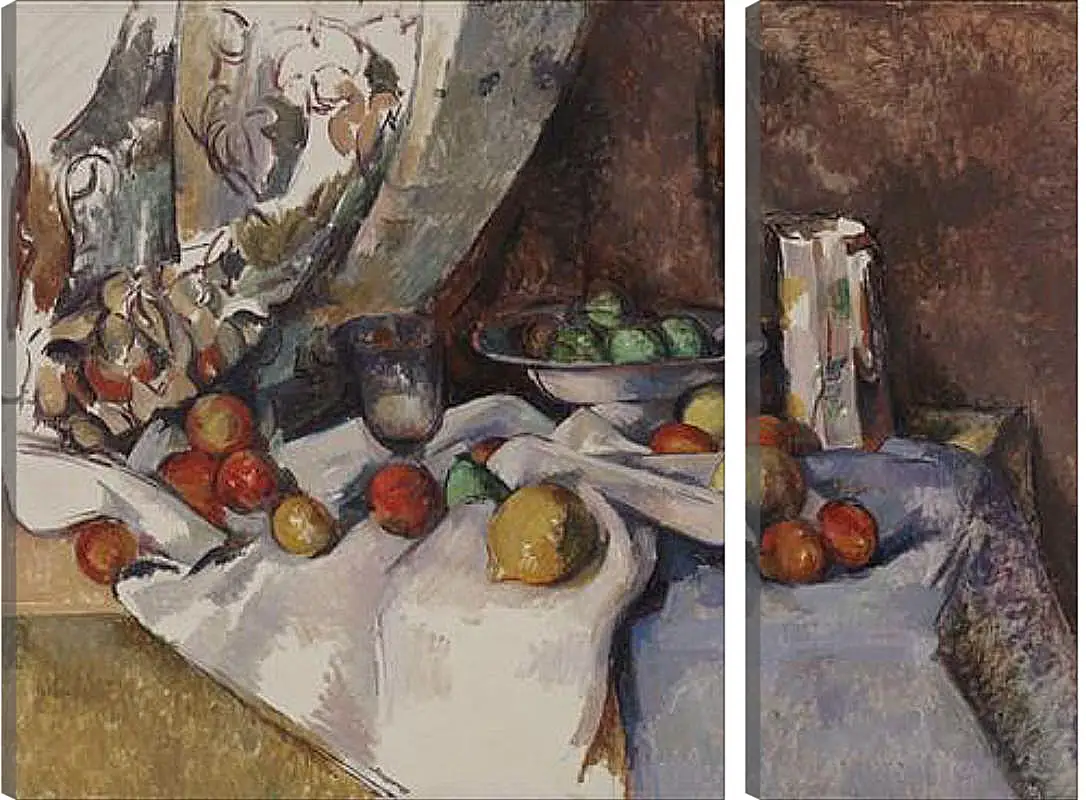 Модульная картина - Still Life with Apples. Поль Сезанн