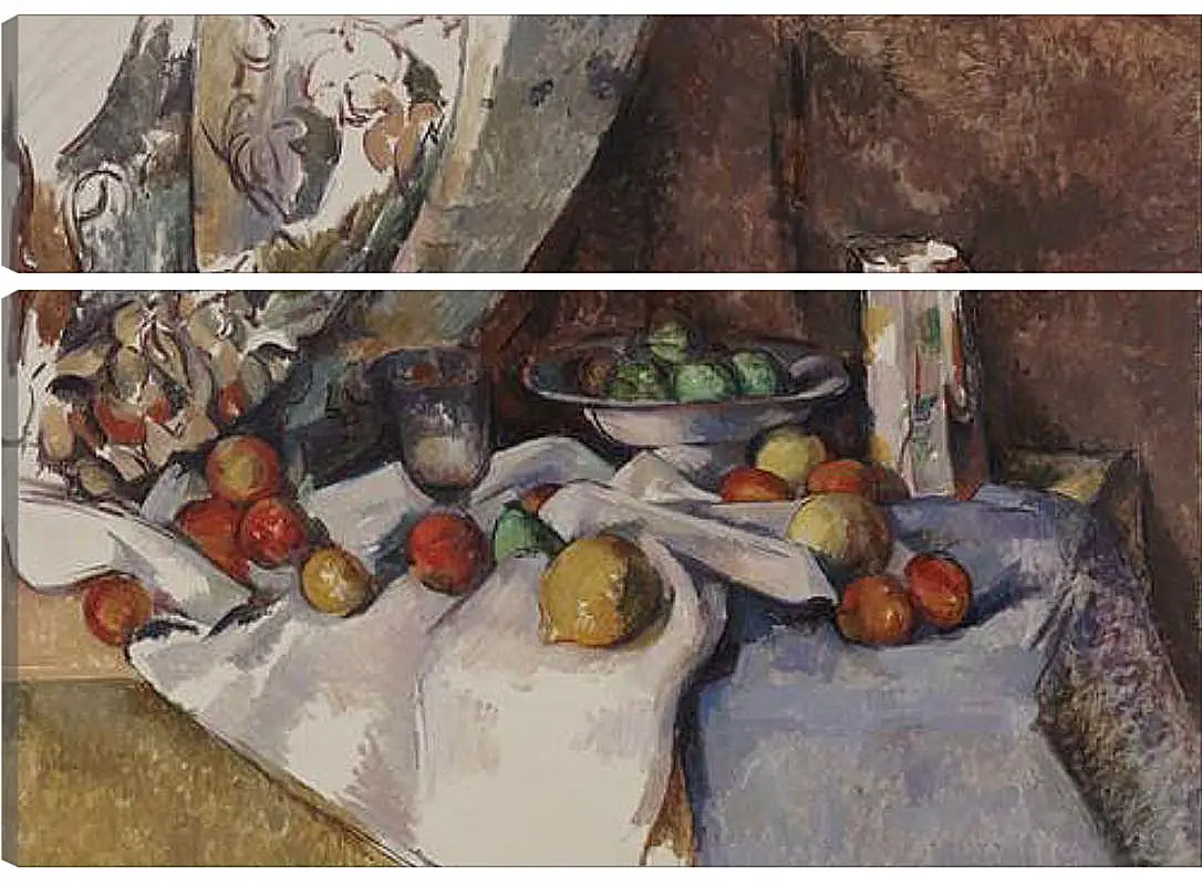 Модульная картина - Still Life with Apples. Поль Сезанн