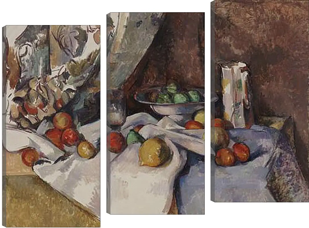 Модульная картина - Still Life with Apples. Поль Сезанн