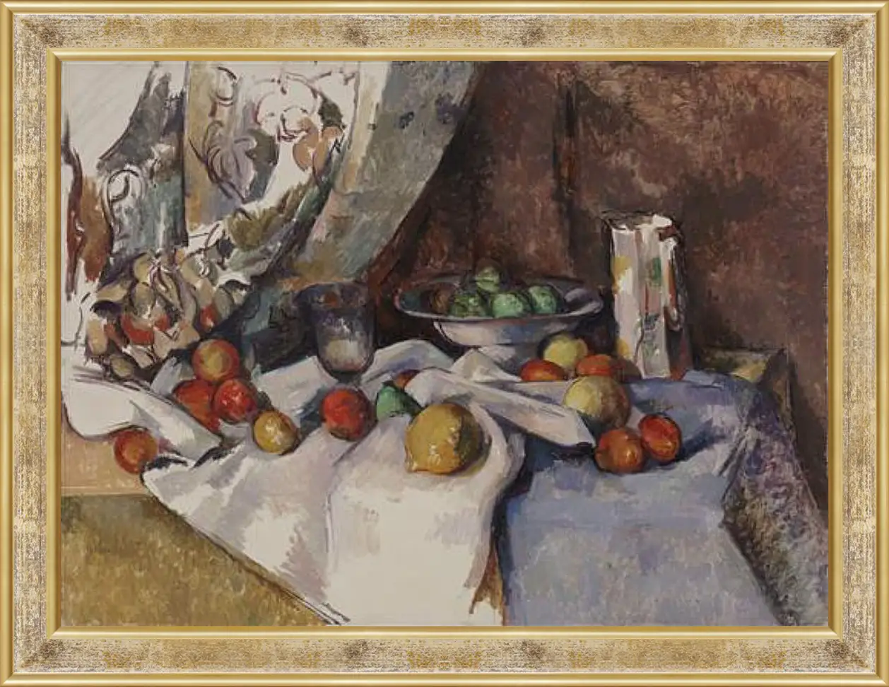 Картина в раме - Still Life with Apples. Поль Сезанн