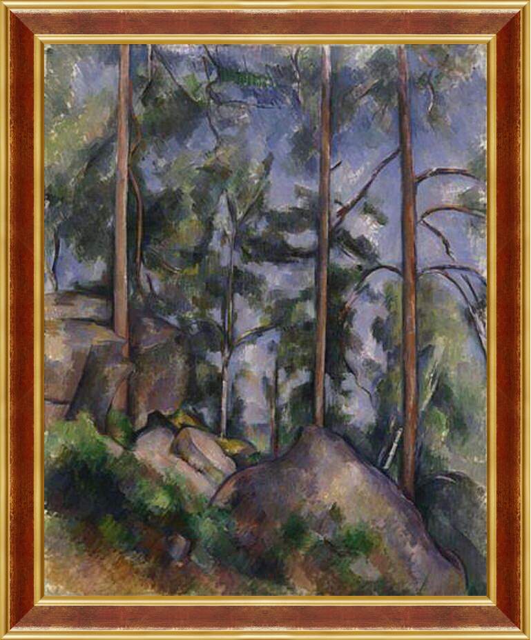 Картина в раме - Pines and Rocks. Поль Сезанн