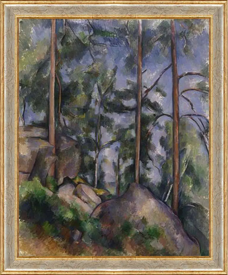 Картина в раме - Pines and Rocks. Поль Сезанн