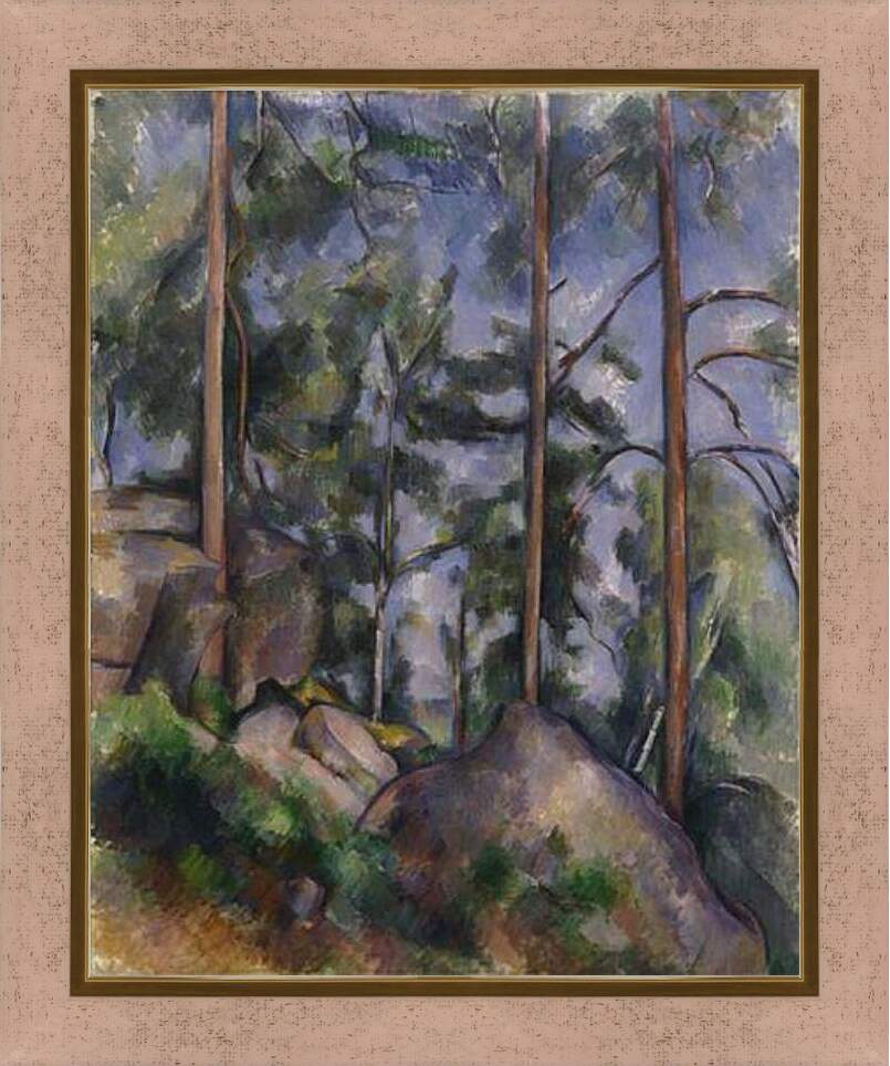 Картина в раме - Pines and Rocks. Поль Сезанн