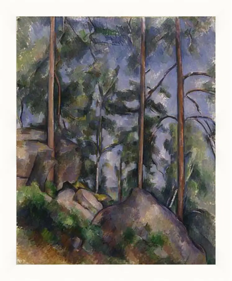 Картина в раме - Pines and Rocks. Поль Сезанн