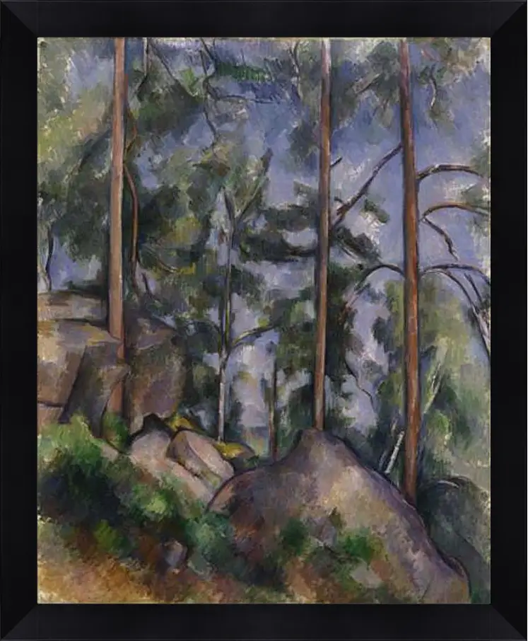 Картина в раме - Pines and Rocks. Поль Сезанн