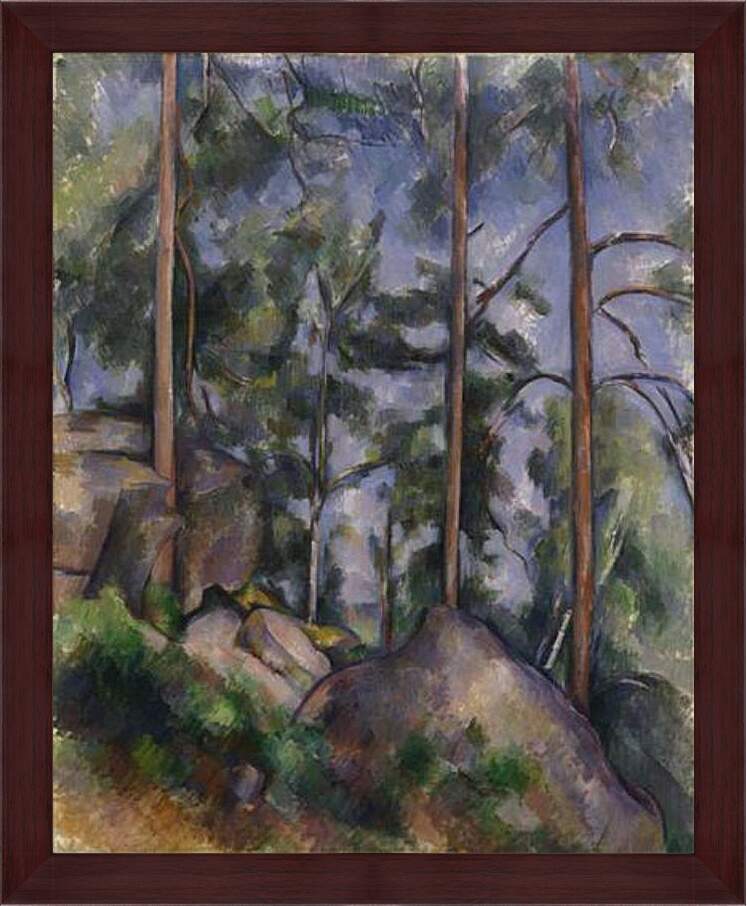 Картина в раме - Pines and Rocks. Поль Сезанн