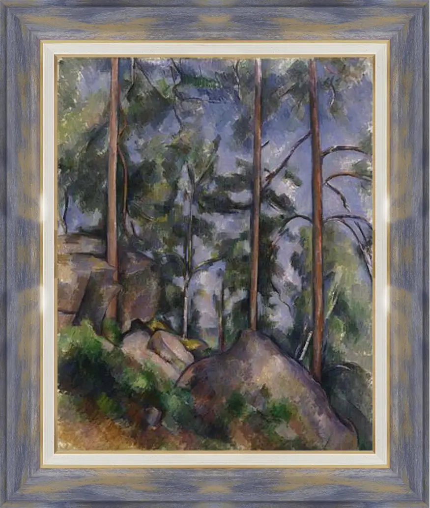 Картина в раме - Pines and Rocks. Поль Сезанн