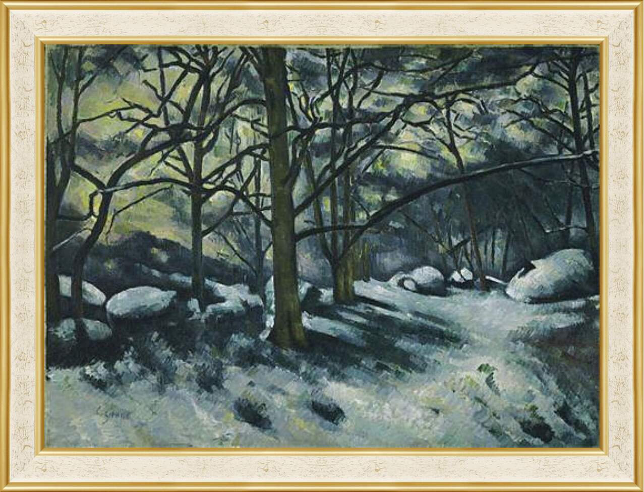 Картина в раме - Melting Snow, Fontainebleau. Поль Сезанн
