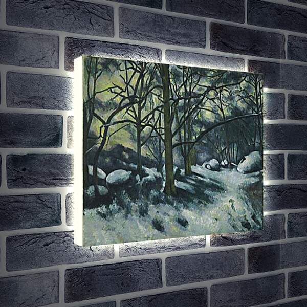 Лайтбокс световая панель - Melting Snow, Fontainebleau. Поль Сезанн