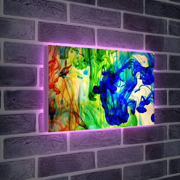 Лайтбокс световая панель - Разноцветный дым