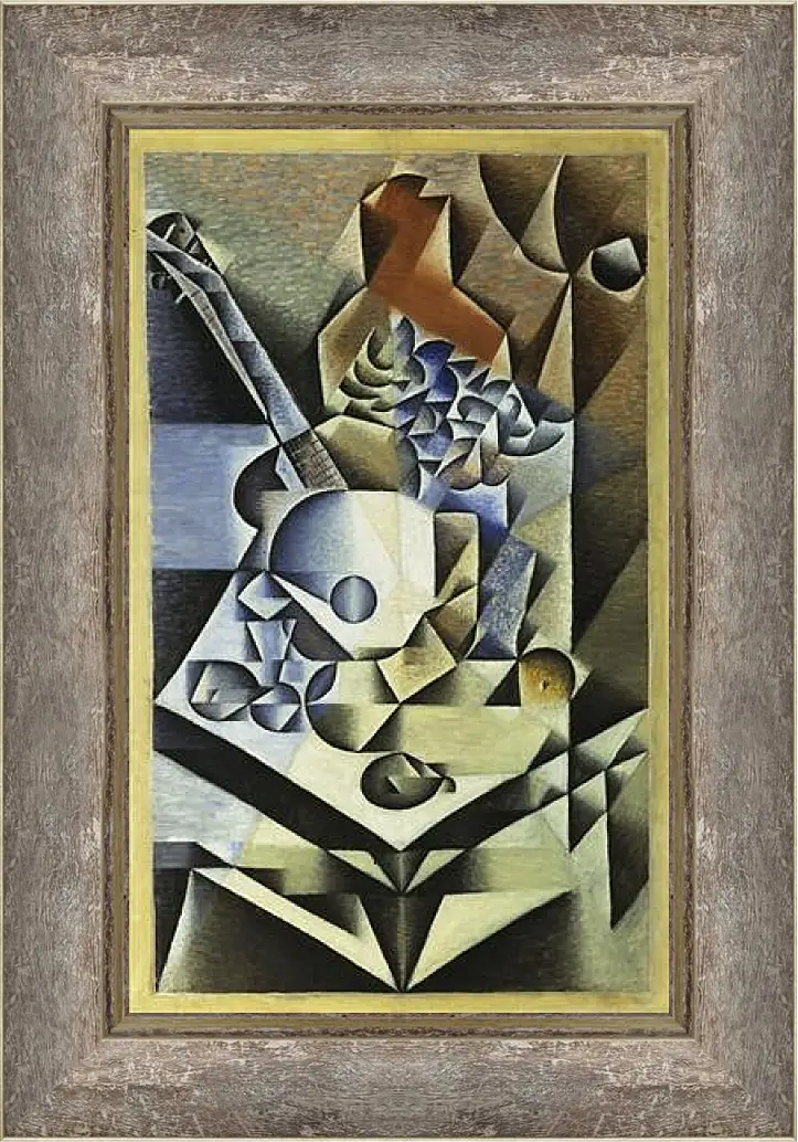 Картина в раме - Still Life with Flowers. Хуан Грис