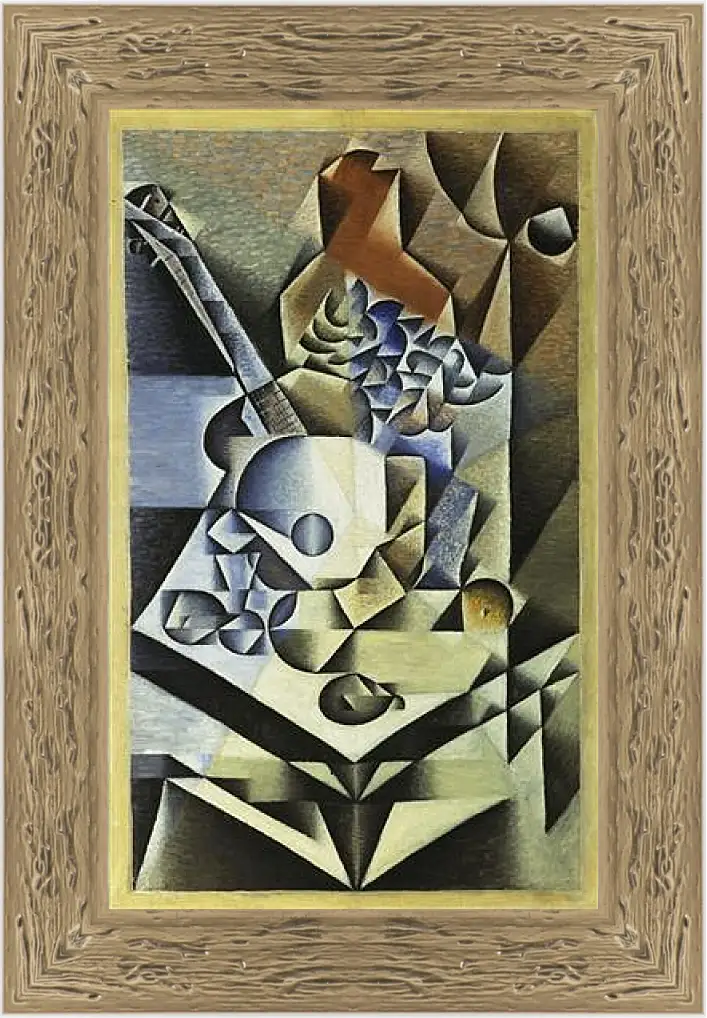 Картина в раме - Still Life with Flowers. Хуан Грис