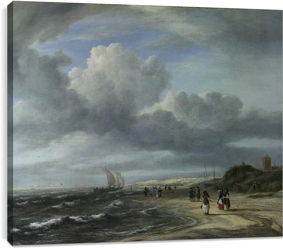 Постер и плакат - The Shore at Egmond-aan-Zee. Якоб ван Рейсдал