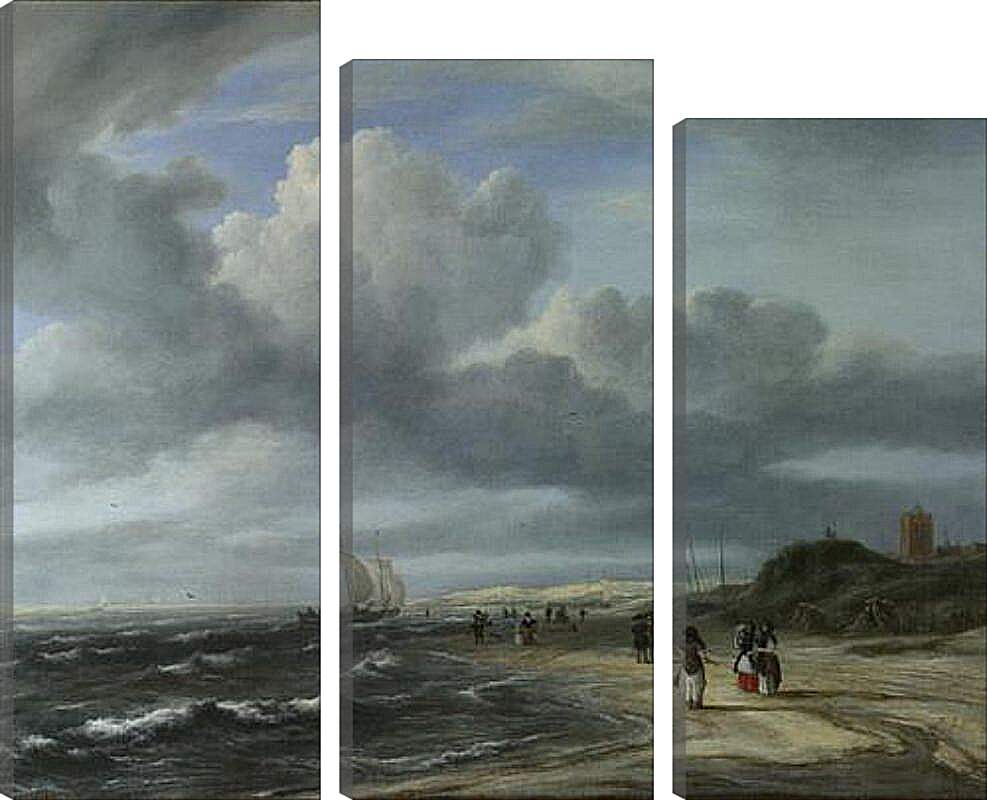 Модульная картина - The Shore at Egmond-aan-Zee. Якоб ван Рейсдал