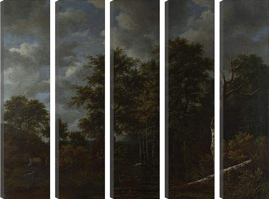 Модульная картина - A Pool surrounded by Trees. Якоб ван Рейсдал