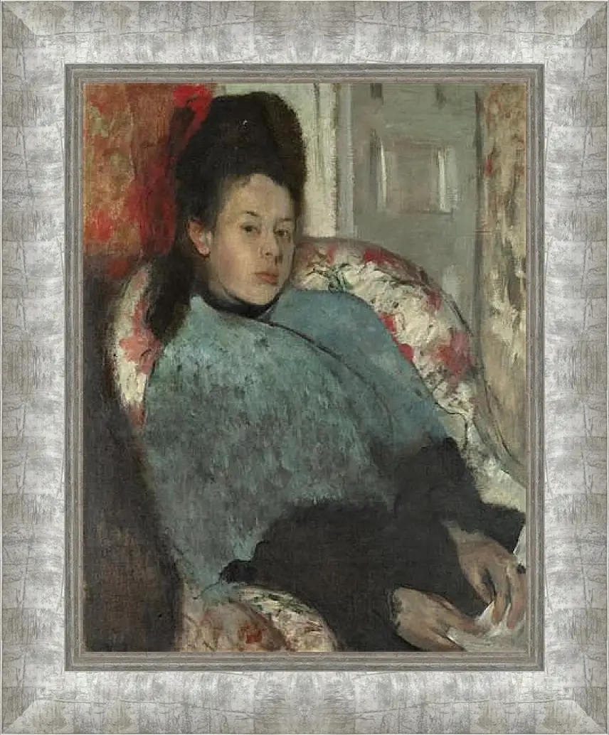 Картина в раме - Portrait of Elena Carafa. Эдгар Дега