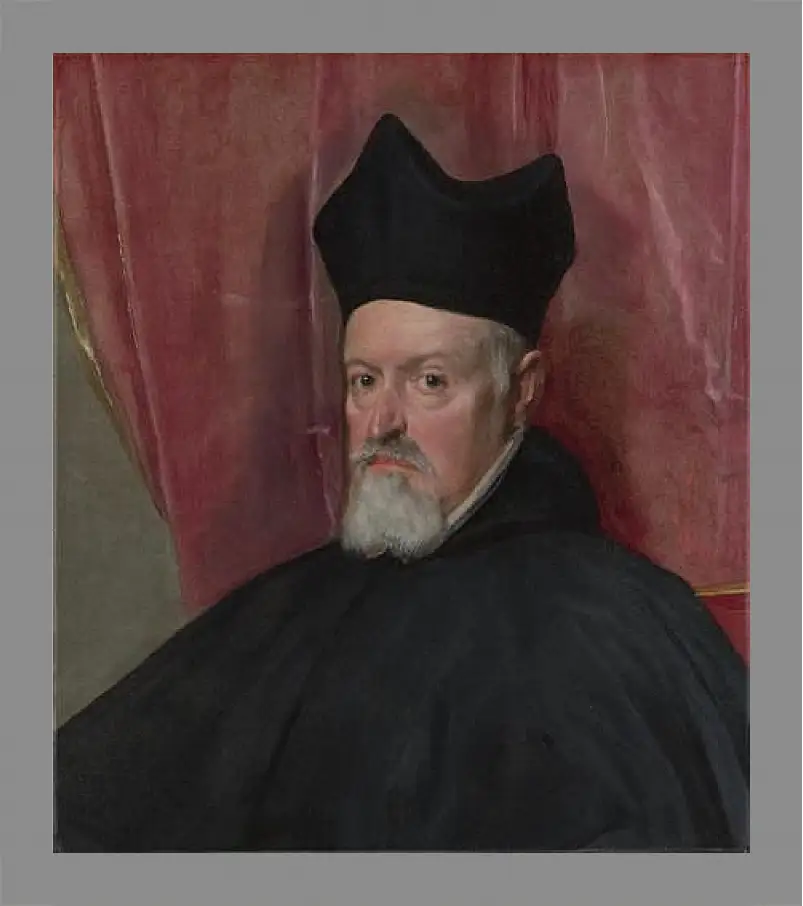 Картина в раме - Portrait of Archbishop Fernando de Valdes. Диего Веласкес