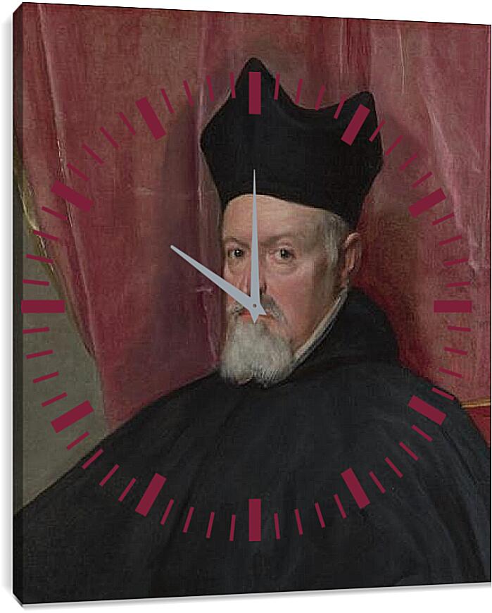 Часы картина - Portrait of Archbishop Fernando de Valdes. Диего Веласкес