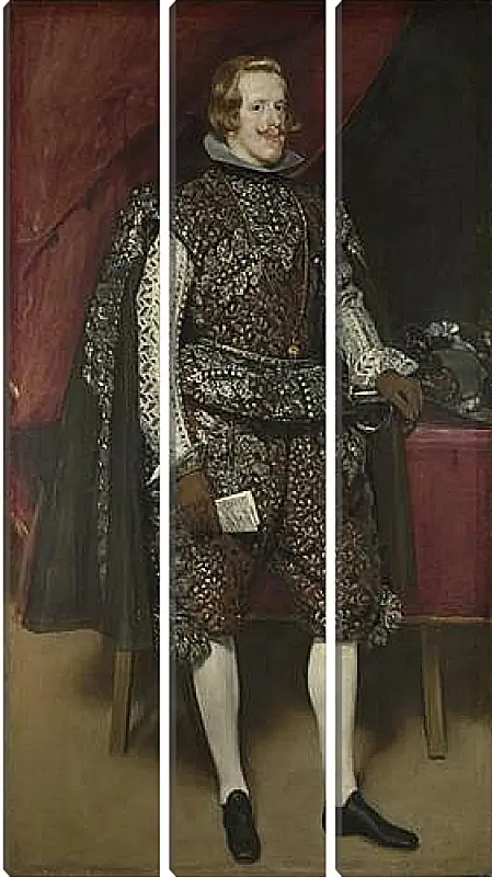 Модульная картина - Philip IV of Spain in Brown and Silver. Диего Веласкес