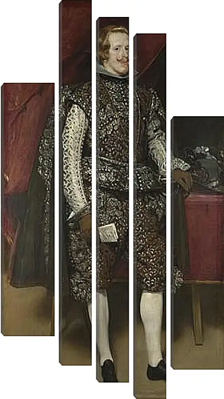 Модульная картина - Philip IV of Spain in Brown and Silver. Диего Веласкес