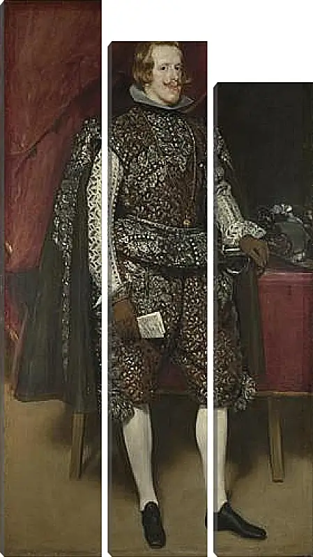 Модульная картина - Philip IV of Spain in Brown and Silver. Диего Веласкес