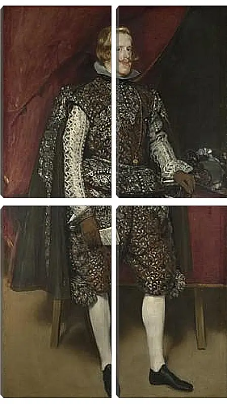 Модульная картина - Philip IV of Spain in Brown and Silver. Диего Веласкес