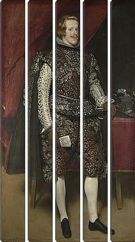 Модульная картина - Philip IV of Spain in Brown and Silver. Диего Веласкес