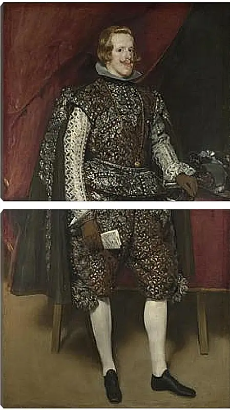 Модульная картина - Philip IV of Spain in Brown and Silver. Диего Веласкес