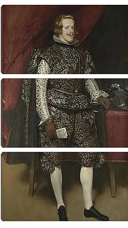 Модульная картина - Philip IV of Spain in Brown and Silver. Диего Веласкес