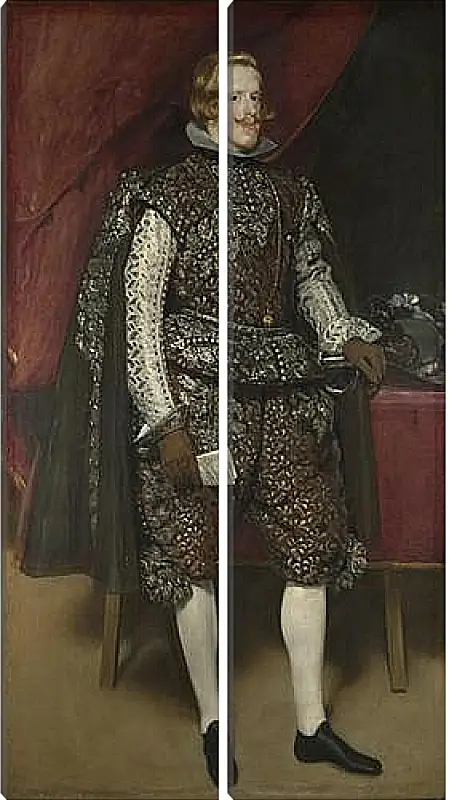 Модульная картина - Philip IV of Spain in Brown and Silver. Диего Веласкес