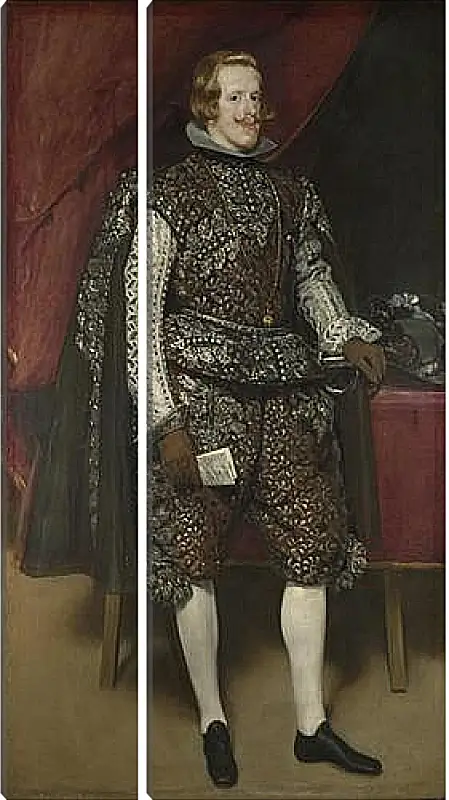 Модульная картина - Philip IV of Spain in Brown and Silver. Диего Веласкес